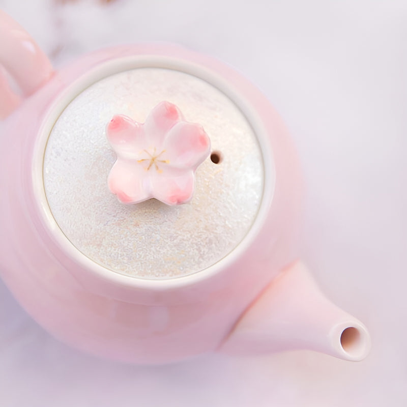 粉紅立體櫻花茶壺