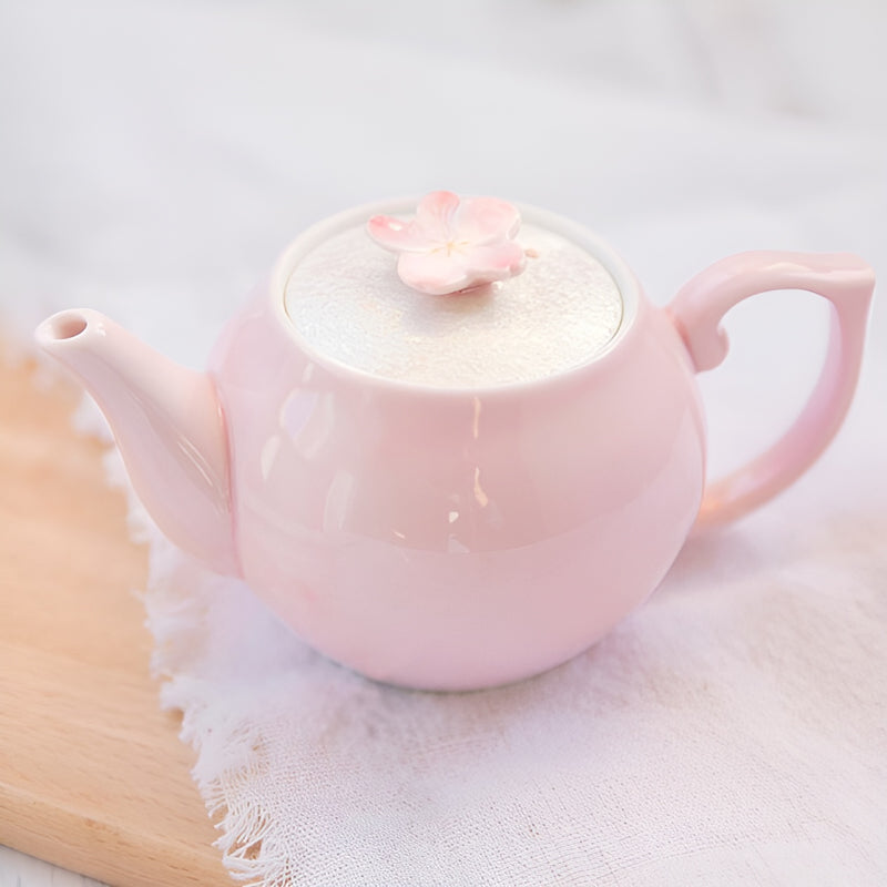 粉紅立體櫻花茶壺