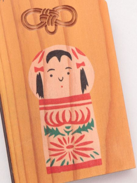 木製和風御守形行李牌（日本文化）