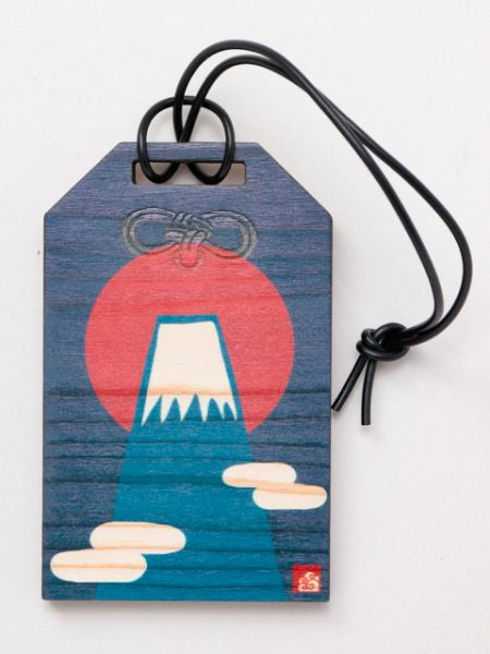 木製和風御守形行李牌（日本文化）