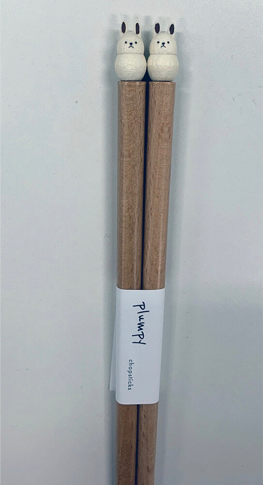 手製可愛動物天然木筷子