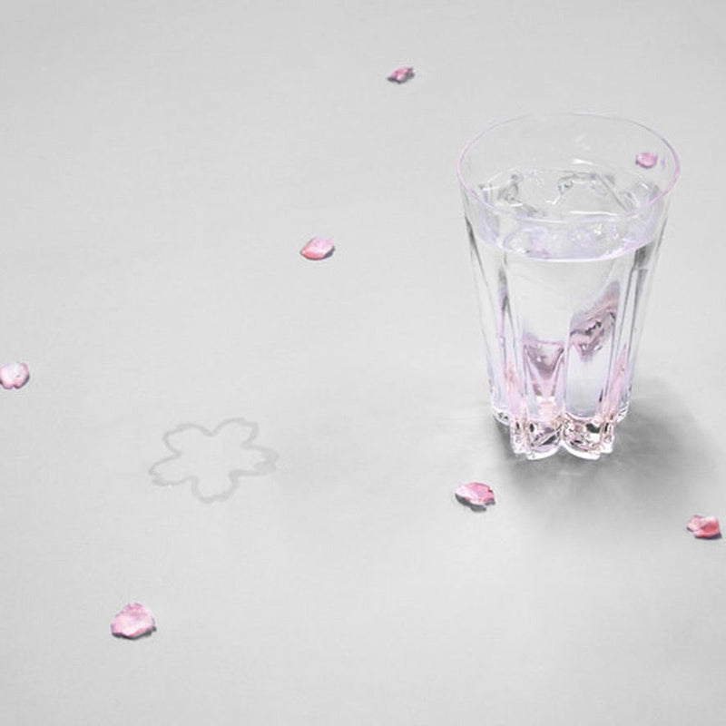 櫻花水印雪櫻玻璃水杯
