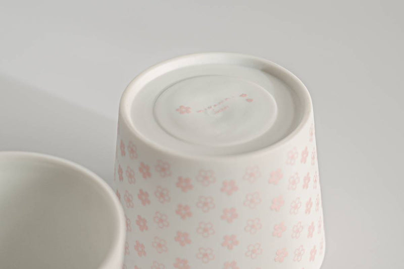 粉紅櫻花紋美濃燒茶杯