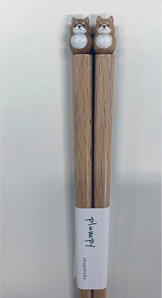 手製可愛動物天然木筷子